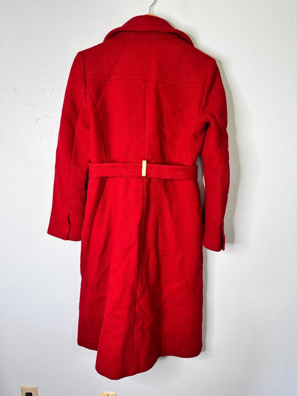 Diane Von Furstenberg Mikhaila Coat DVF 6 Wool Blend Red Jacket - Picture 4 of 13